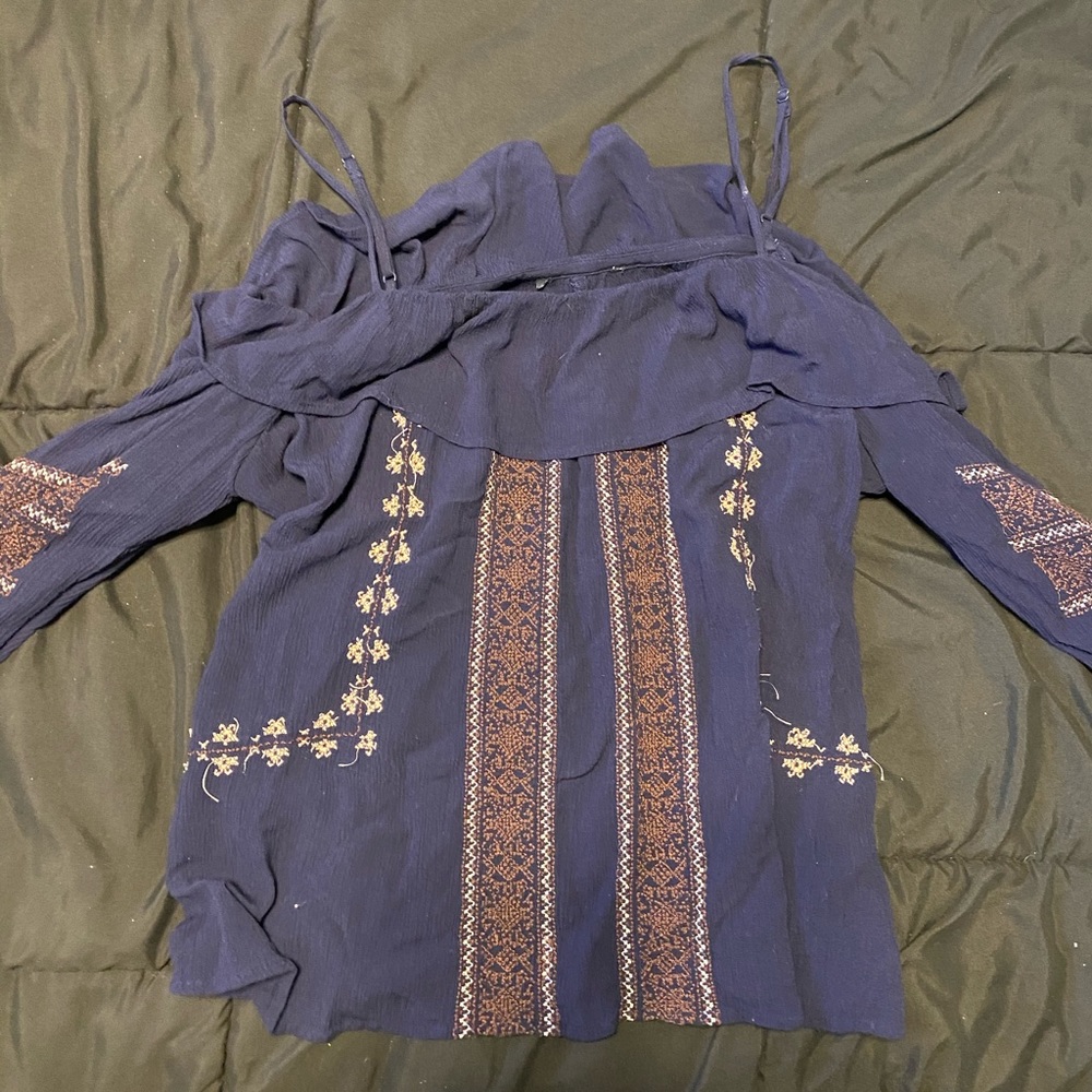 spaghetti strap top with sleeves